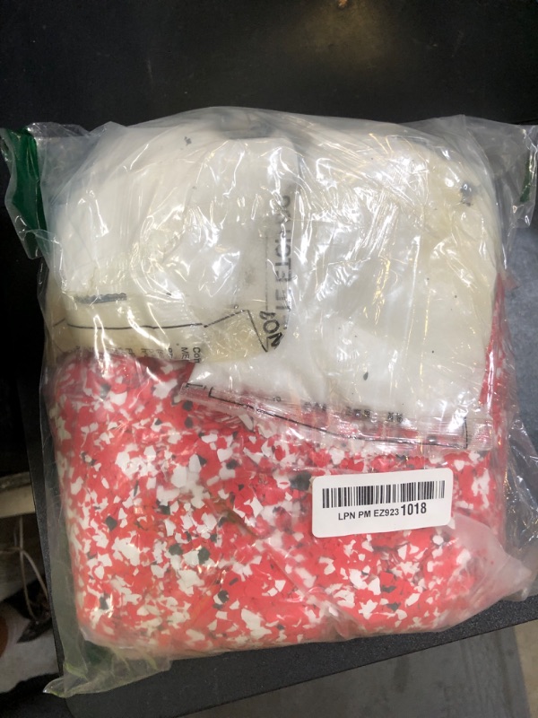 Photo 1 of Timtin 2.4 KG / 5.3 LB Decorative Epoxy Floor Flakes Paint Chips 5-8 mm Blend Color Concrete Floor Coating Kit for Garage Wall Interior Exterior House Painting(Red, Black, White)