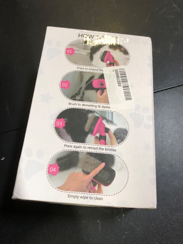 Photo 1 of Swihauk Self Cleaning Slicker Brush for Dogs & Cats - Skin Friendly Grooming, Deshedding, Hair Removal for Puppies & Long/Short Haired Pets, Pet Supplies Accessory, Pink
