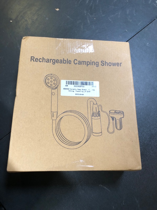 Photo 1 of KEDSUM Portable Camp Shower, Camp Shower Head with Two Rechargeable Batteries, Portable Outdoor Shower for Camping, Hiking, Traveling JP-2040