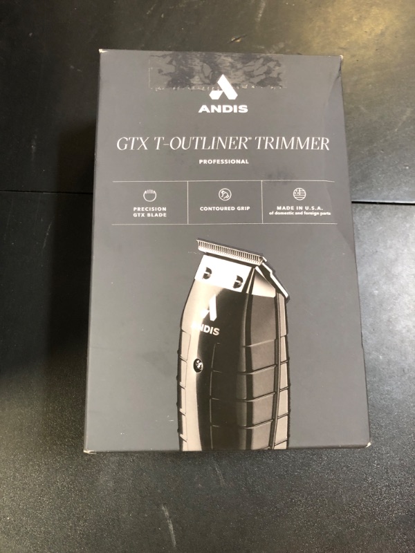 Photo 1 of Andis 04785 Professional GTX T-Outliner Beard & Hair Trimmer with Carbon Steel T-Blade, Bump Free Technology – Black