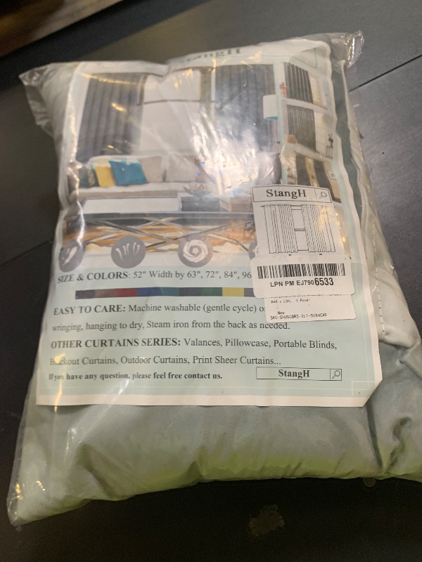 Photo 1 of StangH Stone Blue Blackout Curtains - Two-Layer Super Soft Velvet Soundproof Curtains 84 inches Back Tab Thermal Insulated Heavy Drapes for Nursery Kids Bedroom, W48 x L84, 1 Panel