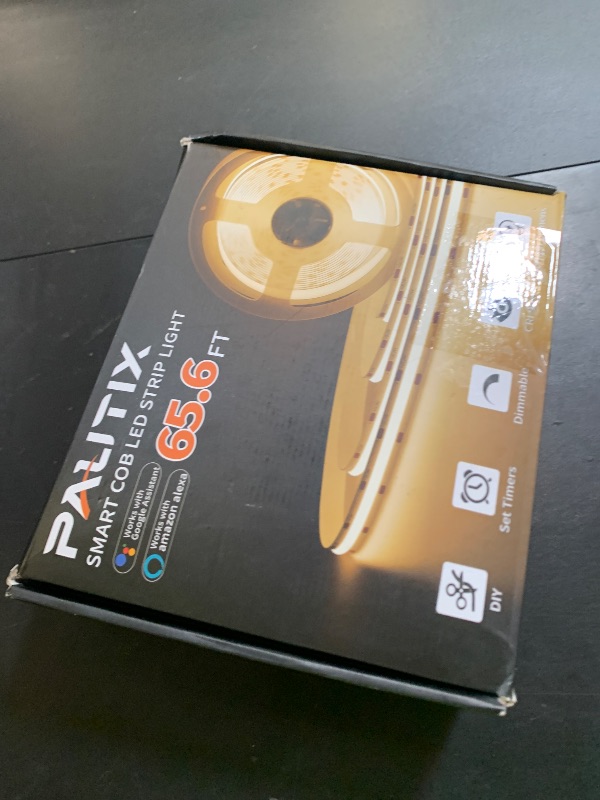 Photo 1 of PAUTIX COB LED Strip Lights 65.6ft/20m Warm White 2700K LED Light Strip,Compatible with Alexa/Google Assistant,Dimmable LED Strips for Bedroom,Cabinet,Living Room,CRI93+ Super Bright High Lumen