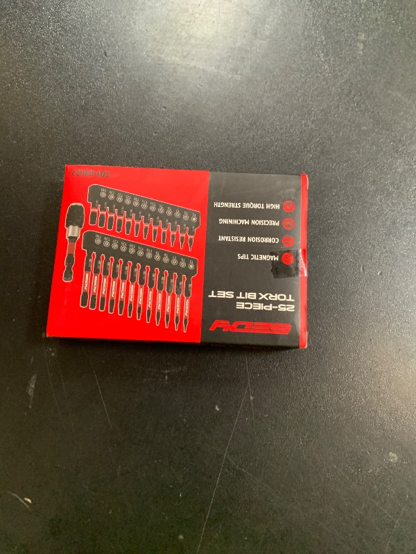 Photo 1 of 25-Piece Torx Bit Set, 1''&2.5'' Security Tamper Proof Torx Impact Screwdriver Bits, T5-T40 CNC Machined Magnetic Tips, S2 Steel Star Bit, High Torque Strength Precision Tools with Storage Box