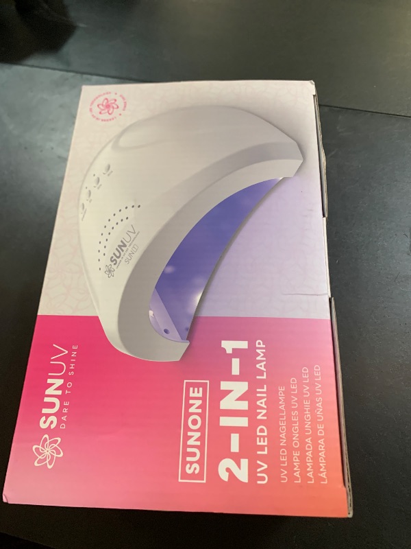 Photo 1 of SUNUV UV LED Nail Lamp, Gel Light for Nail Polish UV Dryer with 3 Timers SUNone White