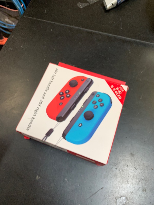 Photo 1 of CAWOOSOO Black Wireless Controllers for Switch/Lite/OLED Joypad, 6-Axis Gyroscope & haptic feedback & 500 mAH battery & Motion Sensing, (with 2 Pack Switch Controllers Strip)