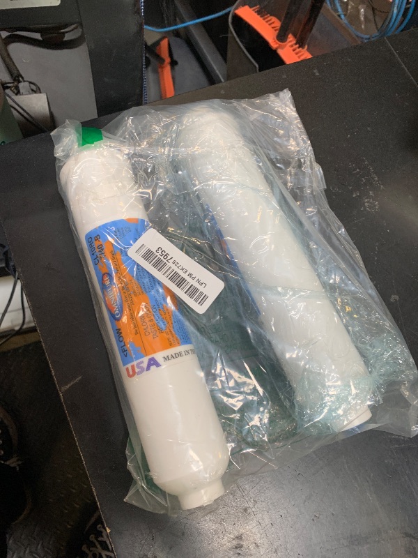 Photo 1 of IPW Industries Inc-Omnipure - (CL10ROT40-B) - 10" x 2" T40 GAC Acid Washed Coconut Carbon Inline Filter 1/4" FPT / 2 Pack