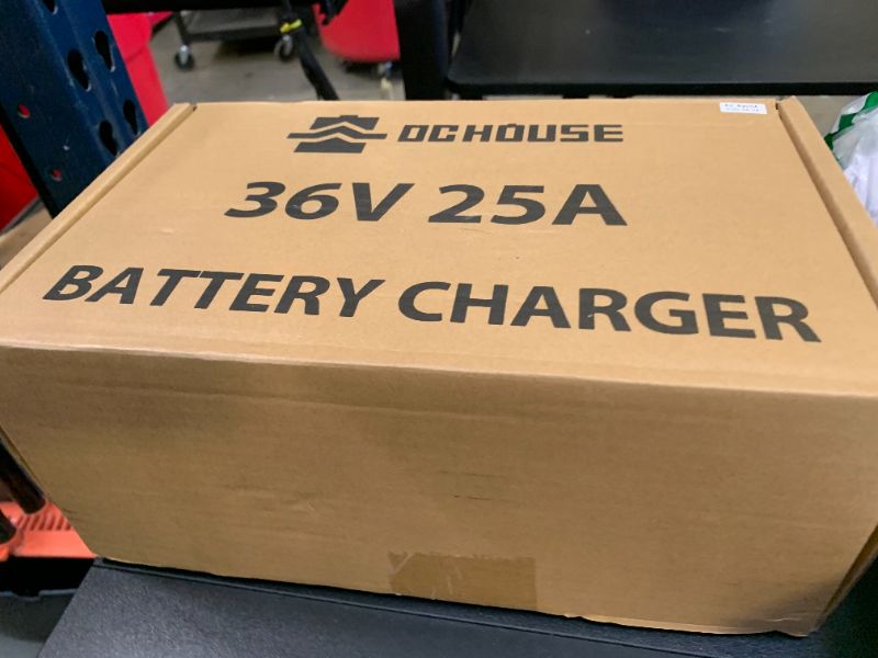 Photo 1 of DC HOUSE 36V 25A Lithium Battery Charger, 900W Fast Charger, Charging Efficiency ? 93%, IP65 Waterproof Anti-Fall with Cooling Fan, Suitable for 36V Golf Cart,Trolling Motor, Forklift LiFePO4 Battery