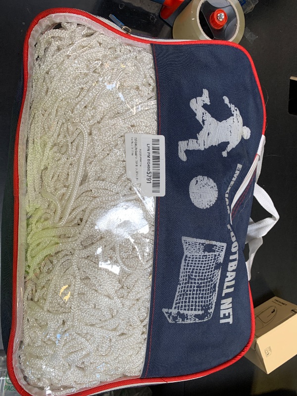 Photo 1 of EMEKIAN 2 Pcs Soccer Replacement Goal Nets, 11 v 11 Polyester Football Net, Full Size Soccer High Impact Net Set for Match Training, 24.5 Ft x 8.2 Ft, NOT Include Posts