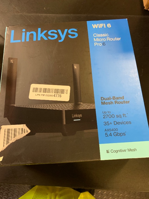 Photo 1 of Linksys Mesh WiFi 6 Router | Connect 35+ Devices | Up to 2,700 Sq Ft | Speeds of up to 5.4 Gbps | LN3121-AMZ | 2024 Release