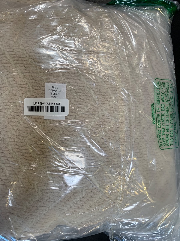 Photo 1 of BATTILO HOME Beige Throw Blankets for Couch, Knitted Tan Throw Blanket for Twin Bed, Super Soft Warm Large Throws for Home Decor, 60" x 80"
