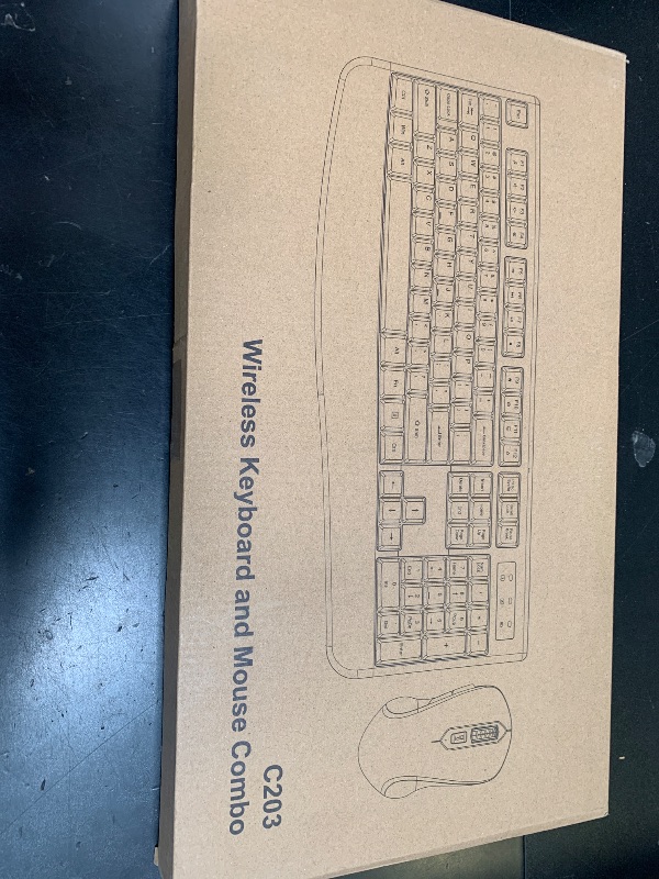Photo 1 of Wireless Keyboard and Mouse Combo, EDJO 2.4G Full-Sized Ergonomic Computer Keyboard with Wrist Rest and 3 Level DPI Adjustable Wireless Mouse for Windows, Mac OS Desktop/Laptop/PC