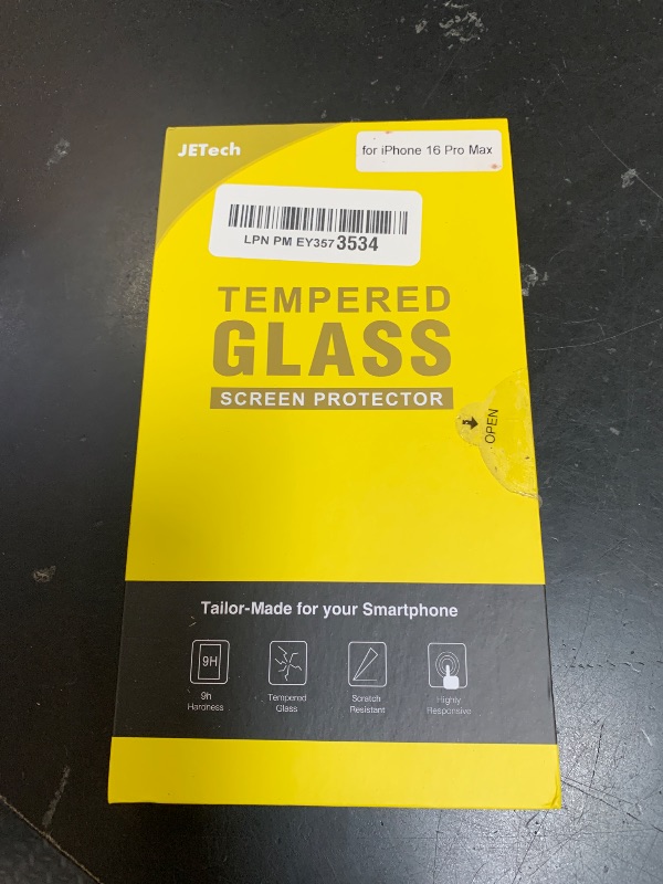 Photo 1 of JETech Privacy Screen Protector for iPhone 16 Pro Max 6.9-Inch, Anti-Spy Tempered Glass Film with Easy Installation Tool, 2-Pack