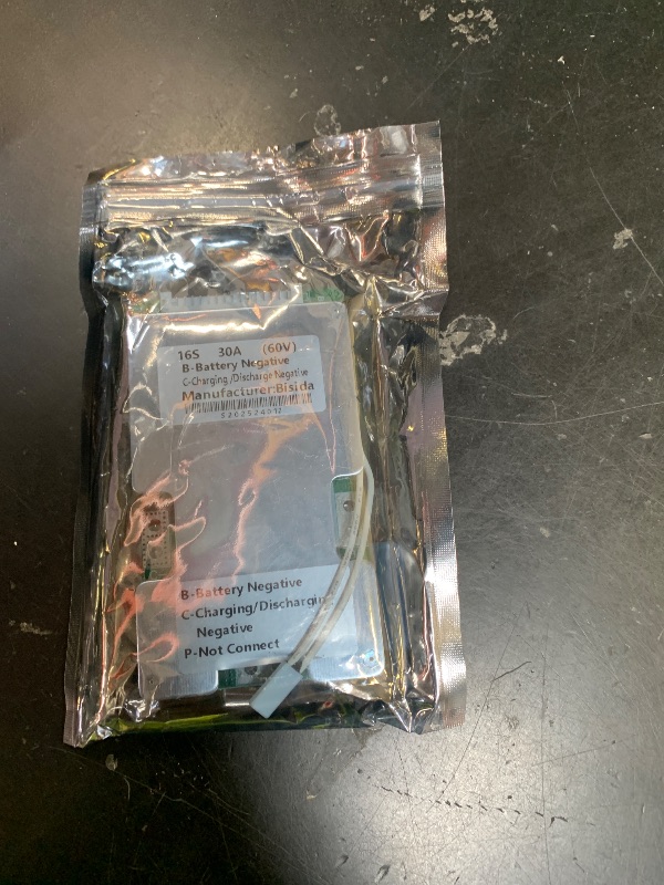 Photo 1 of Bisida 16S BMS 60V 30A Li-ion PCB Protection Board with Balance Wire and NTC,Ten Functional protections, Common Port, for Solar Energy Storage, Balance Car Lithium-ion Battery Pack (16S 60V 30A)