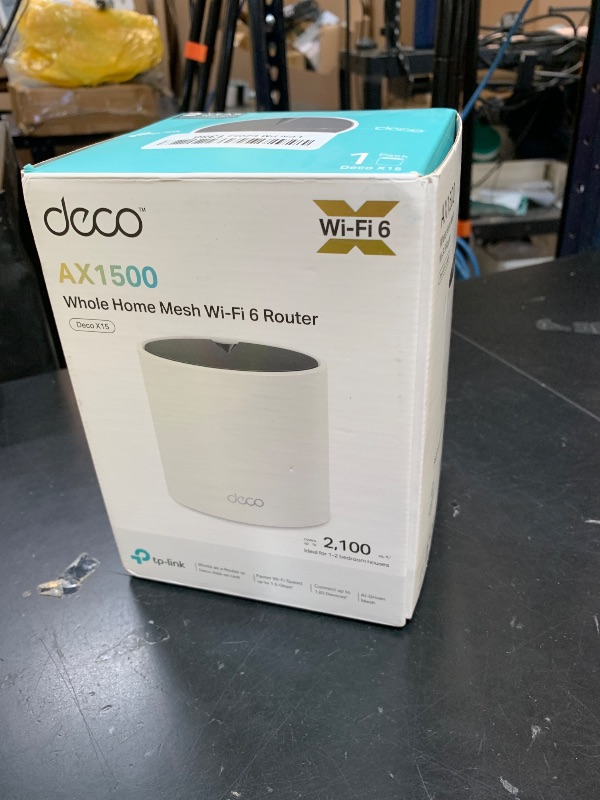 Photo 1 of TP-Link Deco X15 Dual-Band AX1500 WiFi 6 Mesh Wi-Fi System | Replaces Routers and Extenders | Covers up to 2,100 sq.ft. | 2 Gigabit Ports per Unit, Supports Ethernet Backhaul, 1-Pack