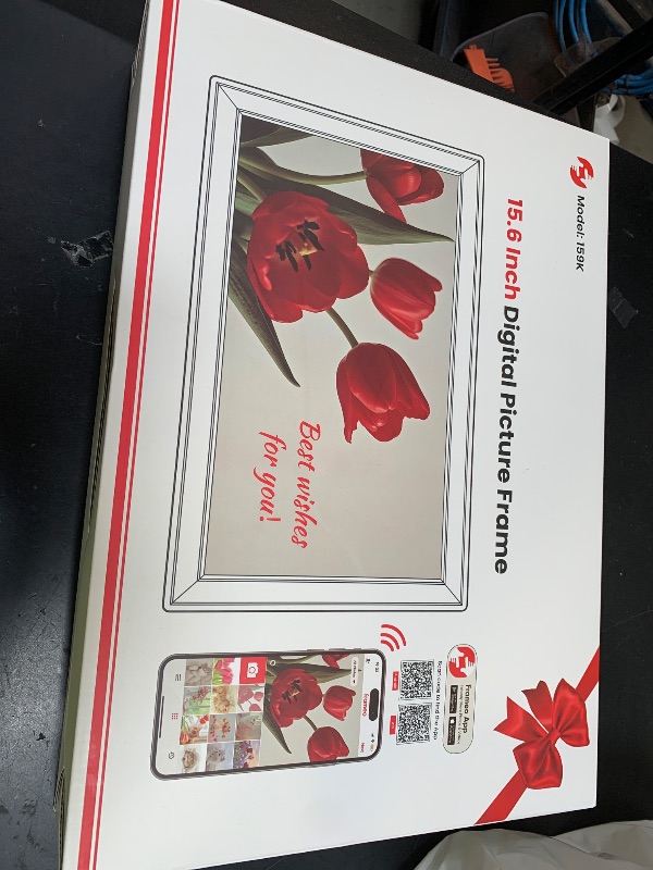 Photo 1 of 64GB Frameo 15.6" Digital Picture Frame Large 1920 x 1080 IPS FHD Touch Screen WiFi Electronic Photo Frames Share Moments Instantly Anywhere Photo Gifts for Parents and Grandparents
