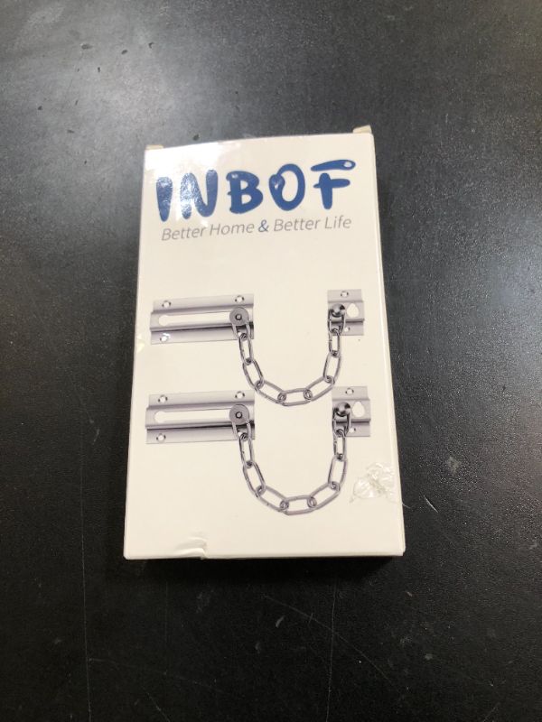 Photo 1 of INBOF 2 Pack Door Chain Lock, Premium Thickened Lock with 12 Screws, Stainless Steel Locks for Inside Door, Better Security and Protection Your Home Family