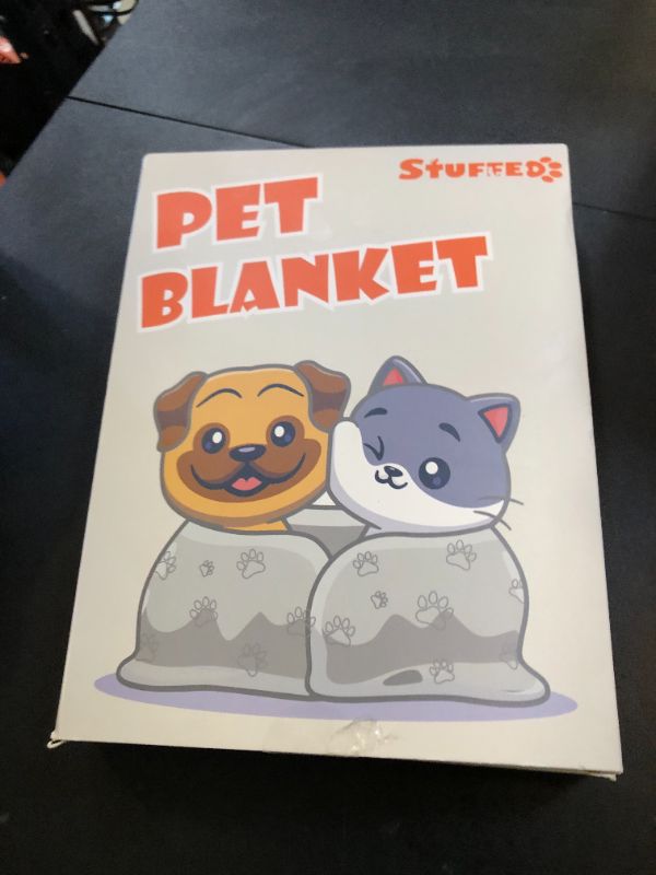 Photo 1 of Stuffed® Premium Soft Dog Blanket Washable, 40"x32" Cat Blanket for Indoor Cats Large Medium Small Dog Gifts Puppy Essentials (Grey)