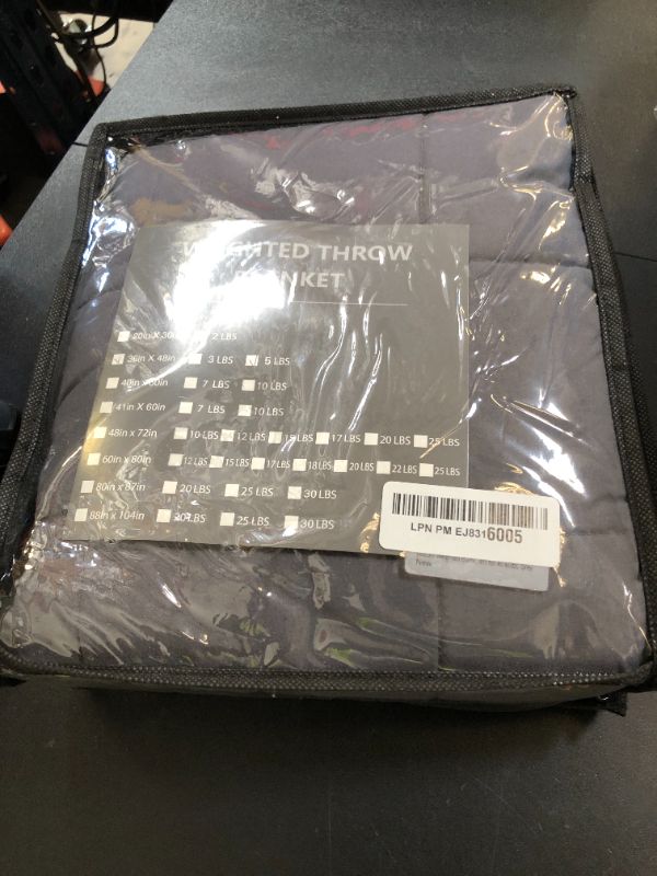 Photo 1 of yescool Weighted Blanket 5 Pounds Cooling Weighted Lap Blanket, Grey Heavy Blankets, Washable Weighted Throw Blanket for 40-60lbs, 36"x48"