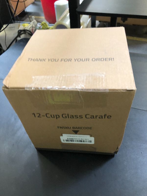 Photo 1 of 12-Cup Replacement Glass Carafe Pot Compatible with Hamilton Coffee Maker Models 46310, 49976, 49966, 49350, 49957, 49954, 49933, 49980A, 49980Z, 49983, 49618, 46300, 49950