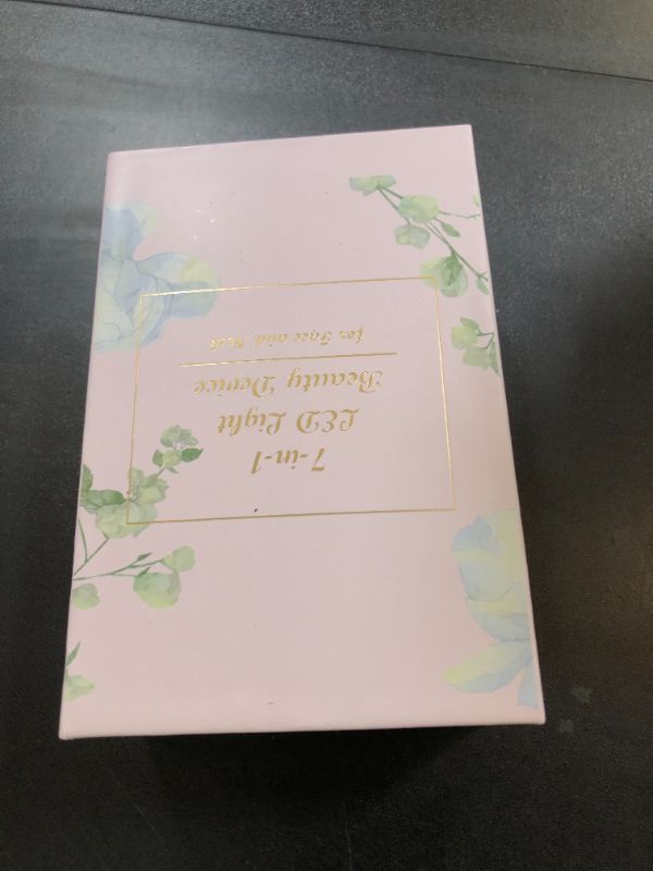 Photo 1 of Dopsikn 7 Color Galvanic Machines - Red Light Therapy for Face and Neck, Face Massager Tool for Wrinkles, Double Chin, Vibrating Facial Massager with Thermals, White