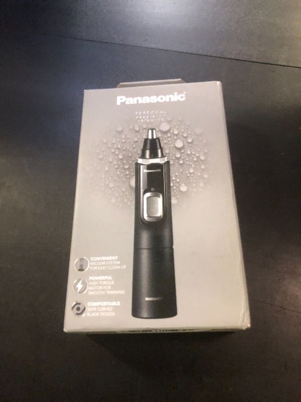 Photo 1 of Panasonic Ear and Nose Hair Trimmer for Men with Vacuum Cleaning System, Powerful Motor and Dual-Edge Blades for Smoother Cutting, Wet/Dry – ER-GN70-K (Black)