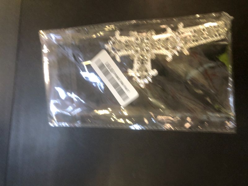 Photo 1 of Cross Cake Topper Crystal Rhinestones Cross Cake Decoration for Baptisms Wedding Christenings Religious Party Decorations (Silver)