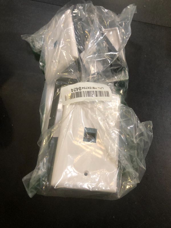 Photo 1 of 4 Pack Ethernet Wall Plate 1 Port Keystone Jack Blue Cat6 RJ45 Coupler Outlet Connector with Single Gang Low Voltage Mounting Bracket