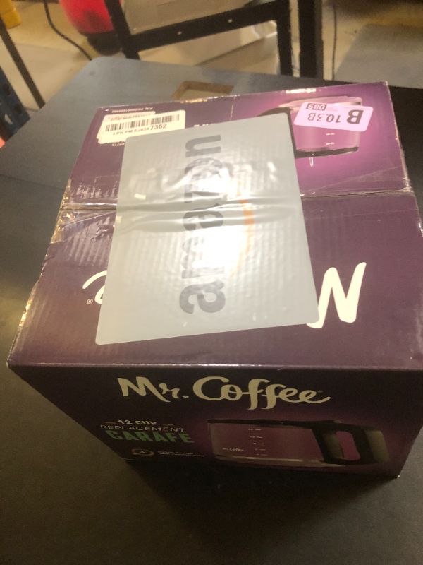 Photo 1 of Mr. Coffee 12-Cup Replacement Carafe – Compatible with Mr. Coffee 12 Cup Machines, Glass Pot with Black Handle