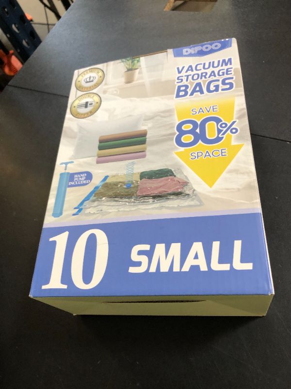 Photo 1 of 10 Pack Small Vacuum Storage Bags with Hand Pump, 80% Storage Space Saving, Sturdy Leak-Free Space Saver Vacuum Seal Bags for Clothing, Vacuum Compression Bags for Travel Lugggage