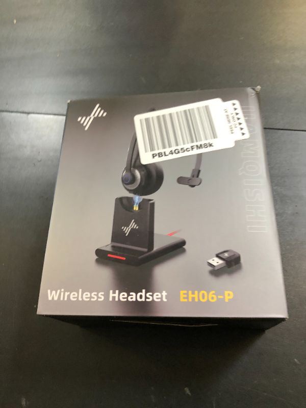Photo 1 of Bluetooth Wireless Headset with Mic for Work, Bluetooth 5.2, Advanced Noise-Cancelling Microphone, Calls Clear - Comfortable Over-Ear Headphones for PC, Laptop, iPhone, Android, Zoom, Office
