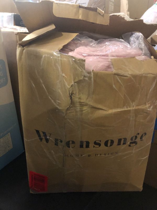 Photo 1 of WRENSONGE Queen Comforter Set - 7 Pieces Soft Pink Soft Bed in a Bag Queen with Sheets, 2 Pillow Shams, and 2 Pillowcases- Warm Bedding Sets for All Season