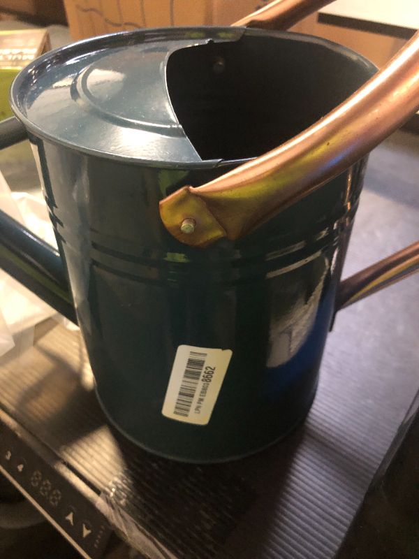 Photo 1 of Gardman 1 Gallon Bright Classic Watering Can R34896 with Copper Accents, Midnight Blue