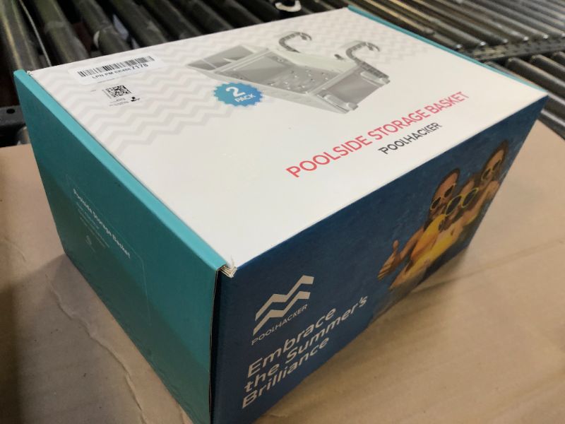 Photo 1 of [PATENTED] POOLHACKER 2025 Upgrade 2 Sets Poolside Storage Basket - Original Above Ground Pool Accessories, Swimming Pool Storage Basket with Pool Cup Holder, Poolside Storage to Organize Cup Towel