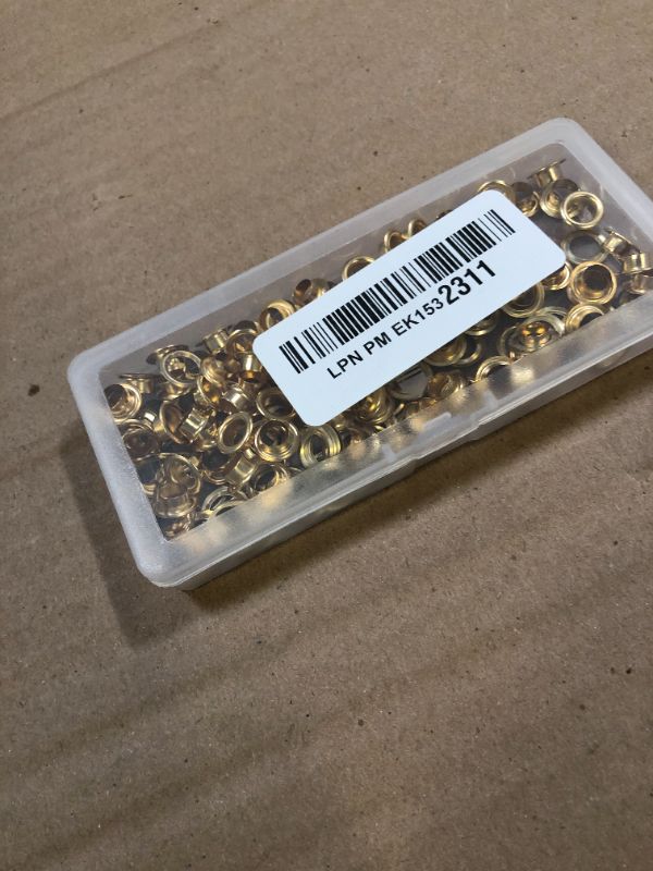 Photo 1 of Biaungdo 1/4" Eyelets, Gold Grommets Eyelets, Metal Eyelets with Washers for Canvas, Shoes, Clothing, Fabric, Leather and Bag, 25 Sets (Gold)