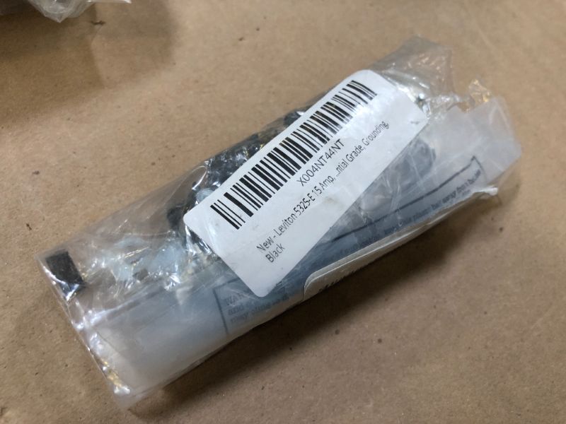 Photo 1 of Leviton 5325-E 15 Amp, 125 Volt, Decora Duplex Receptacle, Residential Grade, Grounding, Black