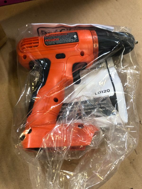 Photo 1 of BLACK+DECKER 20V MAX POWERCONNECT Power Drill Cordless Drill Driver Electric Screwdriver with 30 Piece Bit Set and Drivers Kit, Battery and Charger Included (LD120VA)