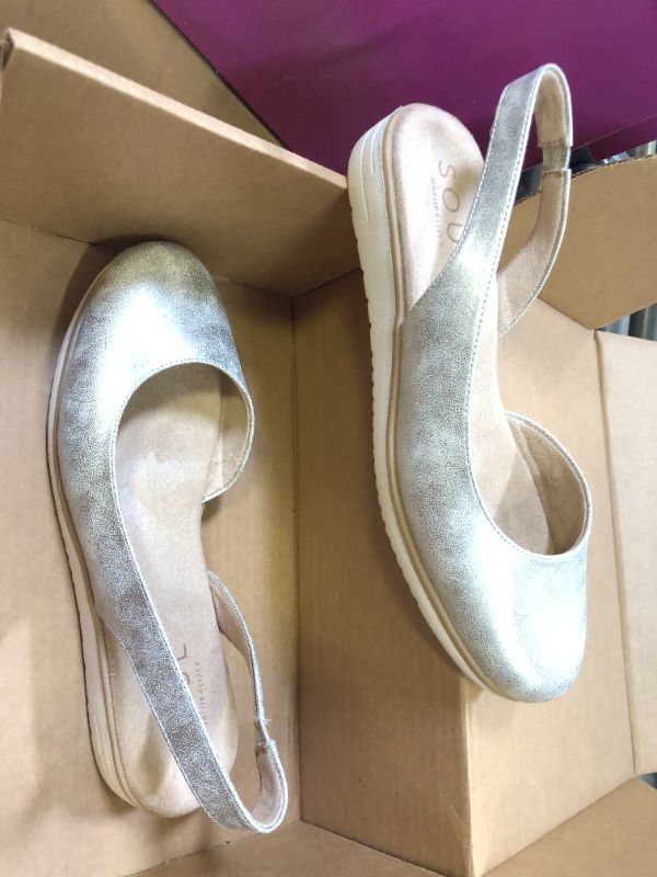 Photo 1 of SOUL Naturalizer Womens Idea-Dorsay Slingback Ballet Flats Light Gold 11 M