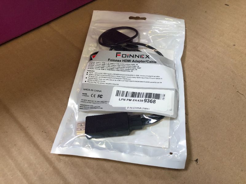 Photo 1 of FOINNEX HDMI to DisplayPort Adapter, 4K@60Hz HDMI to DisplayPort Male to Female, Unidirectional HDMI Source to DP Display for Computer, Monitor, PS4, NS