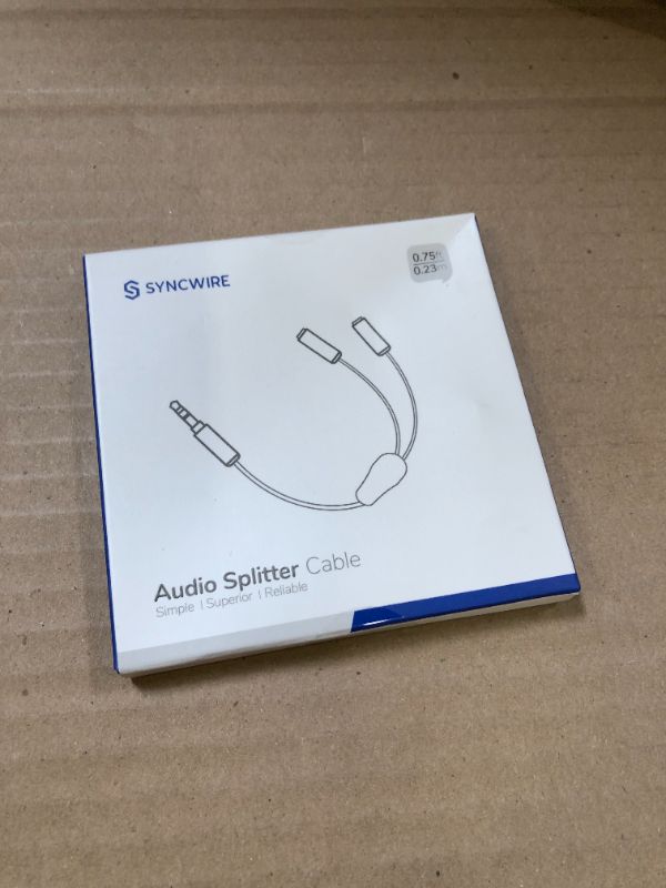Photo 1 of Syncwire Headphone Splitter, Nylon-Braided Extension Cable Audio Stereo Y Splitter (Hi-Fi Sound), 3.5mm Male To 2 Ports 3.5mm Female Headset Splitter for Phone, PS4, Switch, Tablets & More