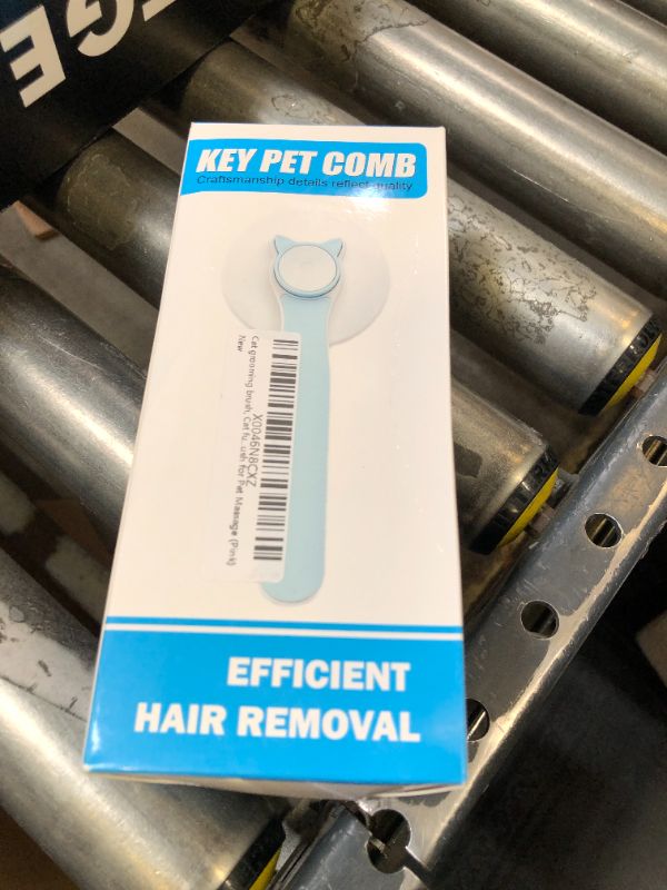 Photo 1 of Generic Cat & Dog Grooming Brush, Pink - Self-Cleaning Slicker Brush with Massage Particles, Removes Loose Undercoat, Ergonomic Handle