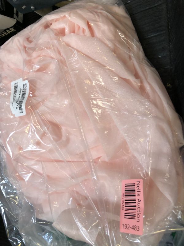 Photo 1 of DeZerlor Pink Wedding Arch Draping Fabric 2 Panels 29" x 20 FT Blush Drapes for Backdrop Sheer Curtains Wedding Drapes for Romantic Bridal Baby Shower Ceremony Birthday Party Spring Outdoor Events