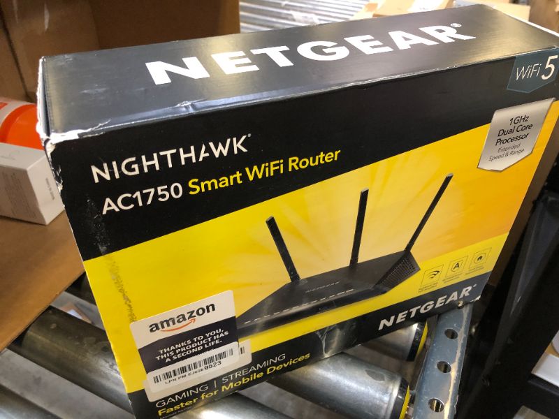 Photo 1 of NETGEAR Nighthawk Smart Wi-Fi Router, R6700 - AC1750 Wireless Speed Up to 1750 Mbps | Up to 1500 Sq Ft Coverage & 25 Devices | 4 x 1G Ethernet and 1 x 3.0 USB Ports | Armor Security