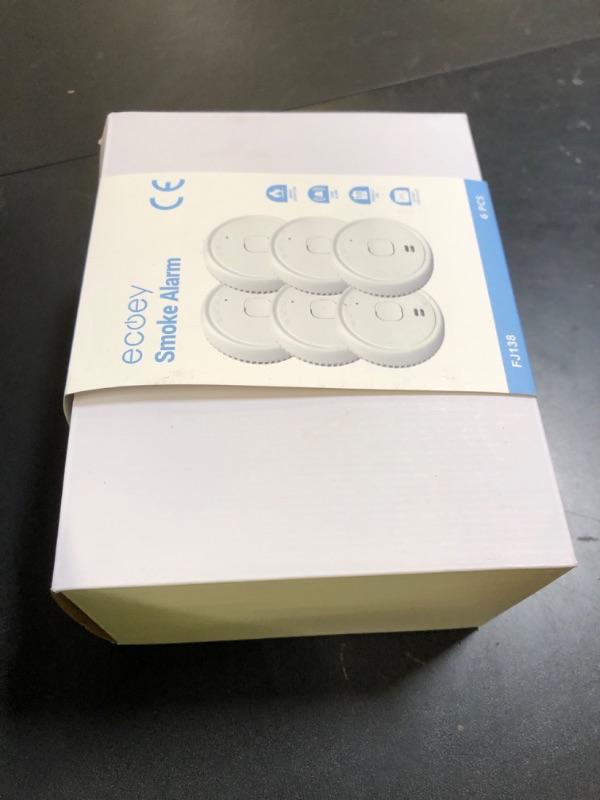 Photo 1 of Ecoey  Detector, Fire Alarms Smoke Detectors?Smoke Detector Battery Operated with Photoelectric Sensor, Fire Alarm with Low Battery Indicator, Smoke Detectors Used in Home, FJ138, 6 Packs