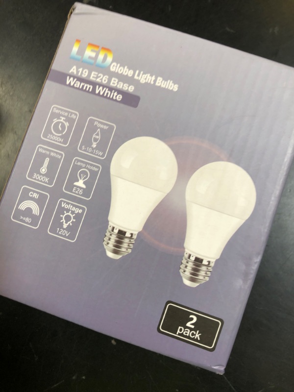 Photo 1 of Zorykn 3 Way Light Bulbs 50 100 150 Warm White, A19 3000K, 5/10/15W Energy Saving 500 1000 1500 Lumens, E26 Base LED Bulbs Perfect for Reading, 2 Pack