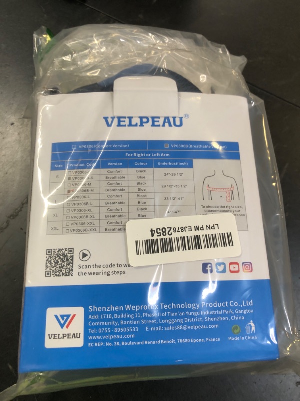 Photo 1 of VELPEAU Arm Sling Shoulder Immobilizer for Women and Men, fit Left or Right Arm -Rotator Cuff Support Brace -Medical Sling for Shoulder, Clavicle, Elbow Injury (Breathable type, Medium: Bust 29.5?-33.5?)