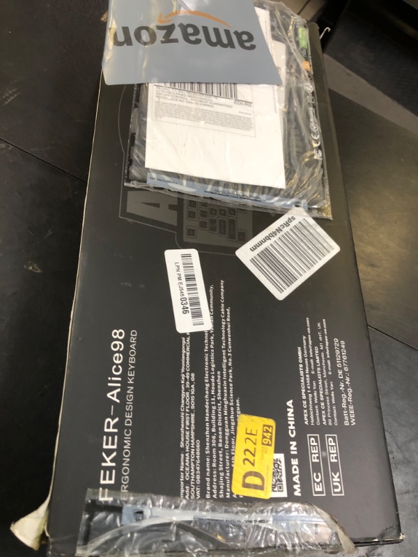 Photo 1 of MechLands Feker Alice98 Ergonomic 98 Keys Custom Mechanical Keyboard, VIA Programmable, USB-C Wired Gaming Keyboard, Hot Swappable, 5 Layer Paddings, Control Knob, NKRO, RGB for Win/Mac (White)