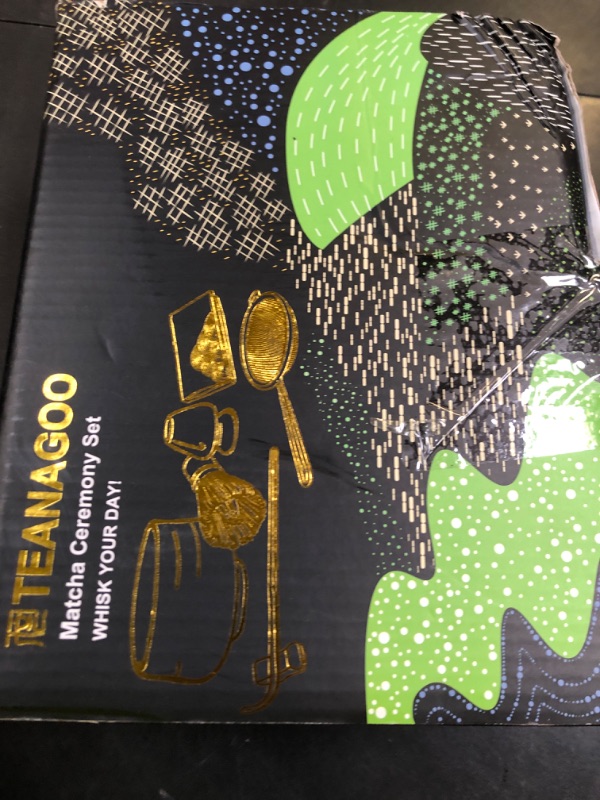 Photo 1 of TEANAGOO Matcha Whisk Set, 7 Pcs Matcha Set Blue, Matcha Kit for Ceremony, Matcha Tea Set for Making Breakfast/Latte, Ceramic Matcha Bowl(chawan) whith Spout and Whisk, Gift for Friend/Family