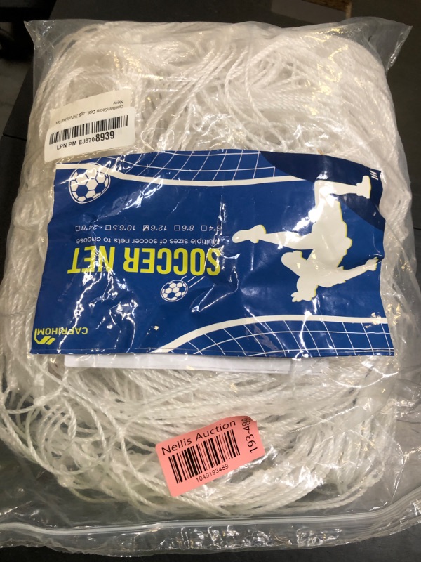 Photo 1 of Caprihom Soccer Replacement Goal Net | Full Size Replacement Soccer Net -12FTx6FT| Goal Net w/PE Bag& 26 Push-Pull Ties