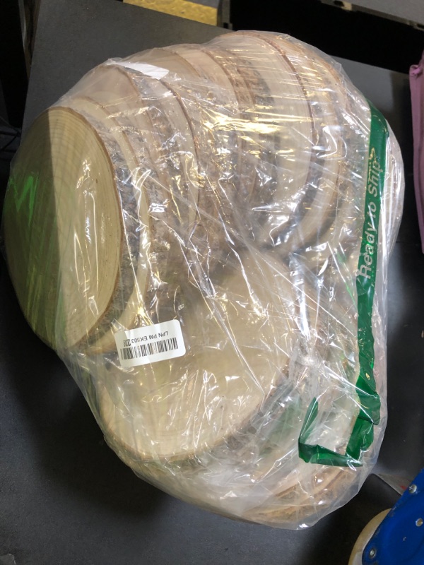 Photo 1 of 10 Pcs Natural Paulownia Wood Slices 8-9 Inches,Wood Slices for Centerpieces Table Decorations,Unfinished Rounds for Crafts, for Rustic Wedding Decoration Projects