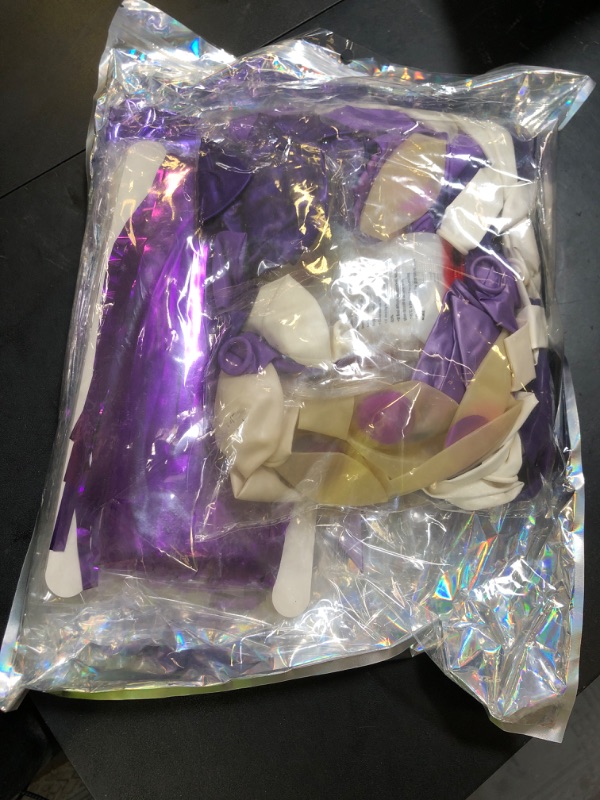 Photo 1 of KatchOn, Purple Graduation Decorations Class of 2025 - Pack of 134 | 2025 Balloon Arch Kit with 115 Balloons, 40 Inch 2025 Number, Fringe Curtain & Accessories